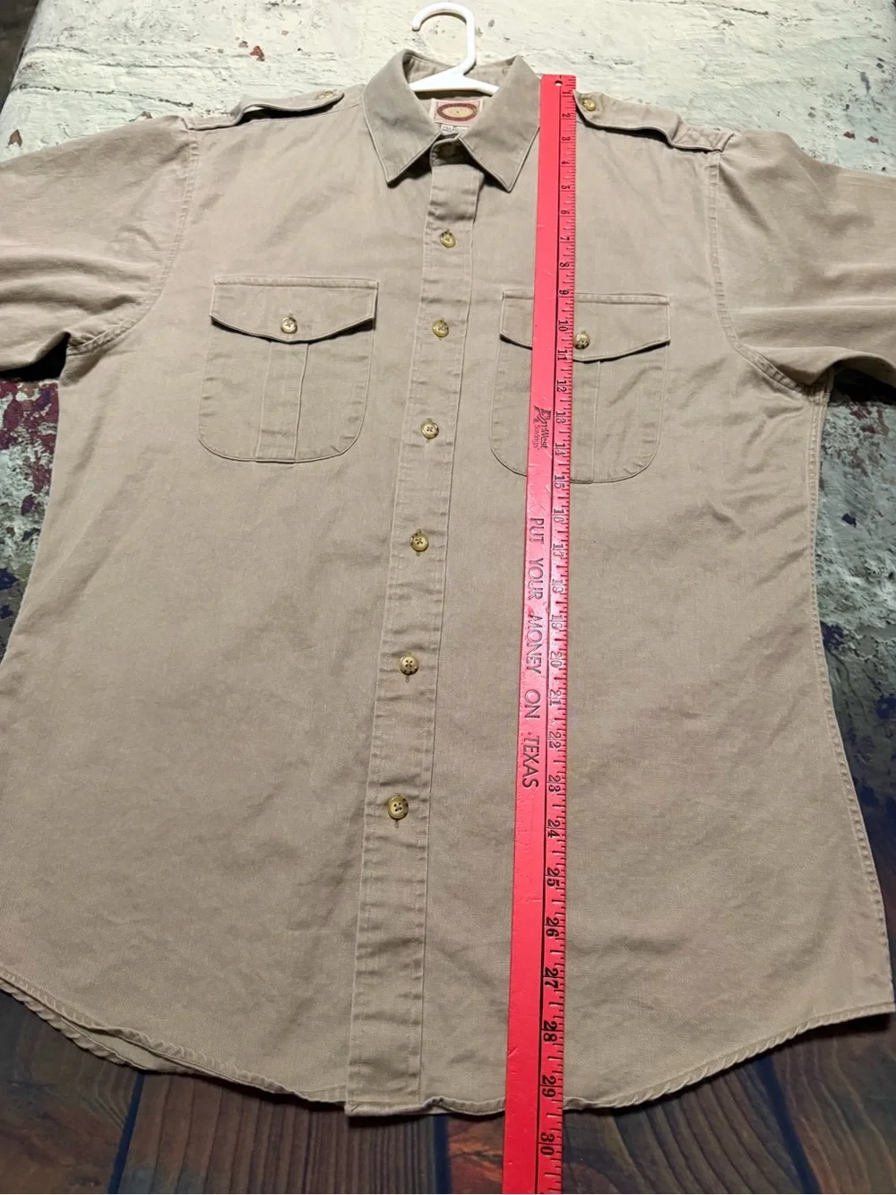 Banana Republic Mill Valley California Men's Beige B-Down Utility Safari Shirt